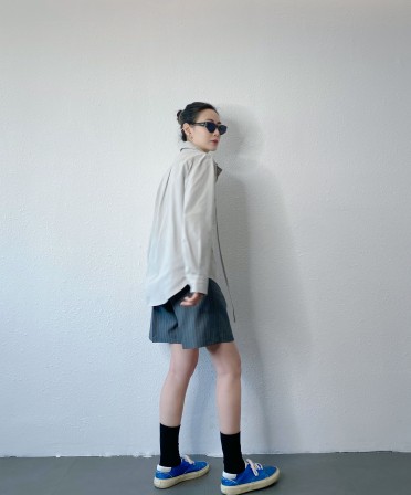Grey Pin Stripe Shorts #250219